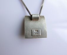 Vintage Sterling Silver 925 Chain & Pendant Necklace (length 16,5" - 8,83g)