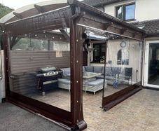 PVC Blinds for pergolas, pubs, smoking areas