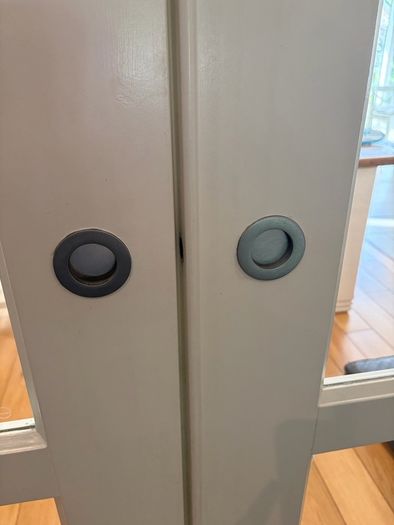 RESERVED Glass & Wood Pocket Doors with Wall Tracks | 150cm x 198cm x 6cm | Castleknock