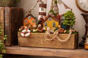 Wooden lighthouse coastal scene!