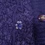 Sarah Dunnway Purple Sequin Embellished Floral Knit Boucle Cardigan Size M Image 6