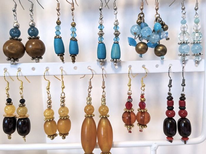 Handmade earrings with Vintage/Antique beads for Fundraising!