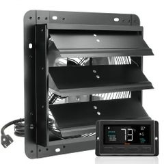 Shutter Exhaust Fan, 305 mm with Temperature Humidity Controller, EC-motor, 904 CFM,