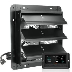 Shutter Exhaust Fan, 305 mm with Temperature Humidity Controller, EC-motor, 904 CFM,