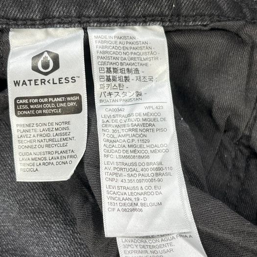 Levis 502 Mens Jeans Black - W30 L29.5 Slim Fit Stretch Premium Denim - Big E