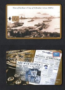2001 Gibraltar 100 unit War Years (Gemplus - GEM5 (Red)) Phonecard