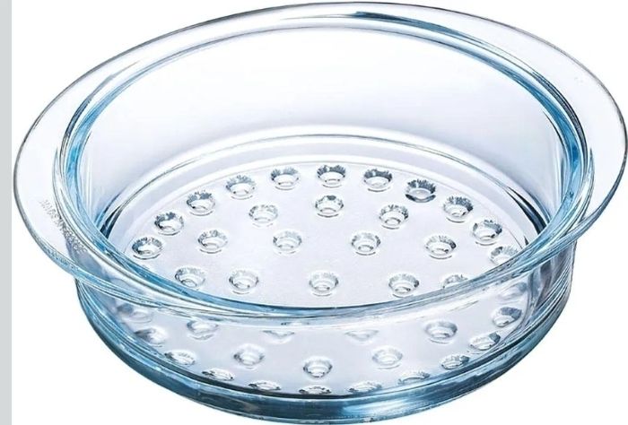 Pyrex Borosilicate Clear Glass Steamer Basket