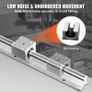 Linear Guide Rail Set, SBR20 1800mm, 2 PCS 70.9 in/1800 mm SBR20 Guide Rails and 4 PCS SBR20UU Slide Blocks, Linear Rails and Bearings Kit for Automated Machines DIY Project CNC Router Machines Image 5