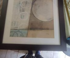 FRAMED PRINT DE rosier Pale Moon Rising 2