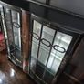Vintage  Turnige Chinoiserie locking ebonised handpainted cabinet 3 tiers Image 9