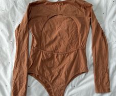 Outrageous Rust Bodysuit with Open Back Size S