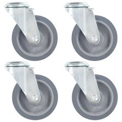 16 pcs Bolt Hole Swivel Casters 100 mm