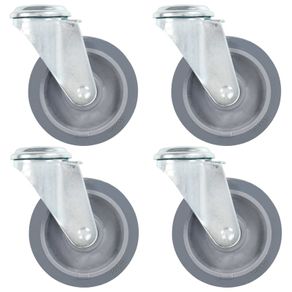 16 pcs Bolt Hole Swivel Casters 100 mm