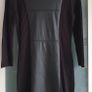 CALVIN KLEIN black faux leather panel jumper dress Sz M (10-12) Image 5
