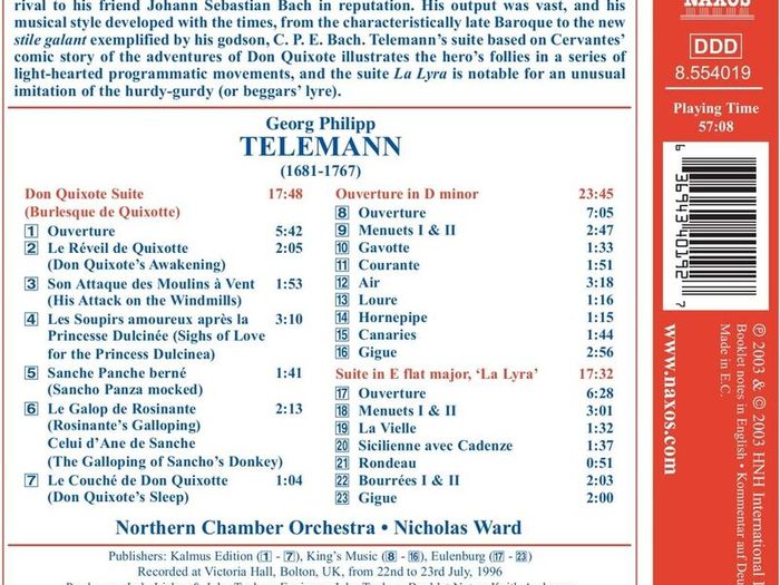 Telemann. Orchestral Suites. CD. Free Postage!