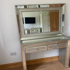 hall table and mirror