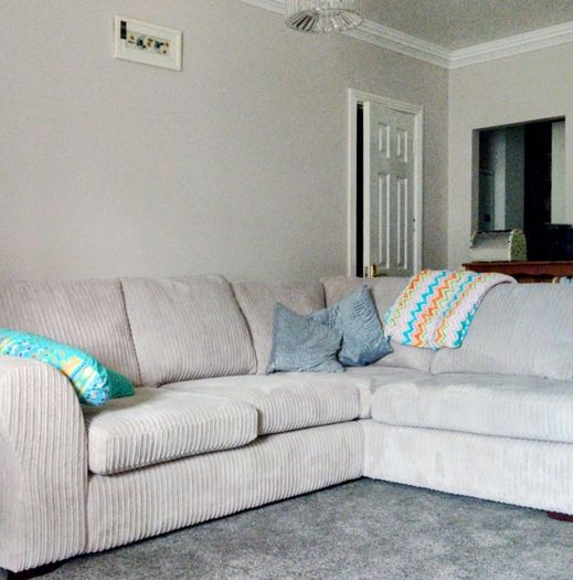 Light grey sectional sofa
