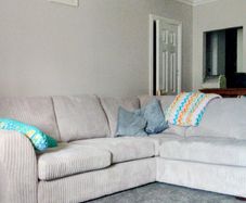 Light grey sectional sofa