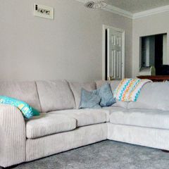 Light grey sectional sofa