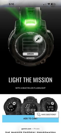 Garmin instinct 3 solar tactical 50mm