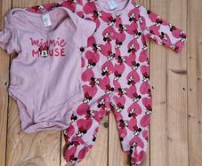 Minnie mouse vest and babygrow, never worn