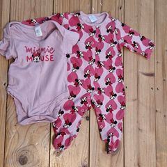 Minnie mouse vest and babygrow, never worn