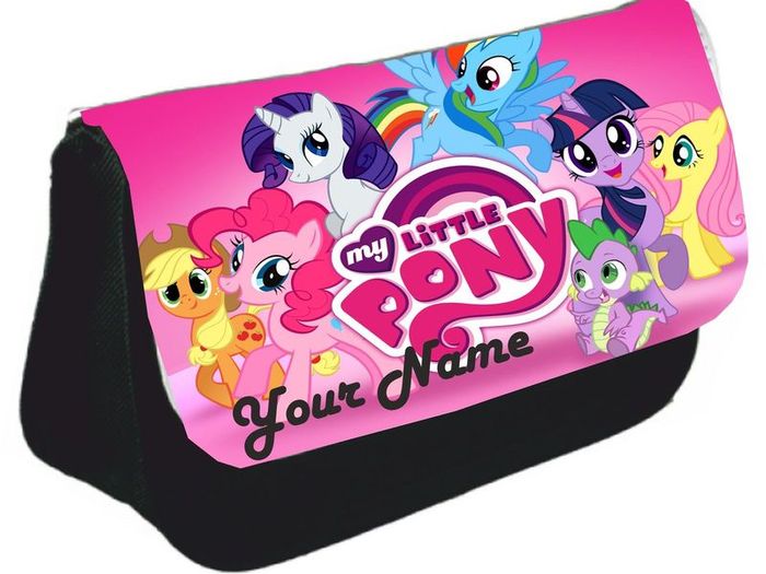 Personalized My Little Pony Pencil Case Make up bag School Birthday Gift Boys Girls with your own name on it! / back to school stationery