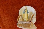 vintage our lady on shells