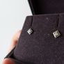 Square crystal stud earrings Image 3