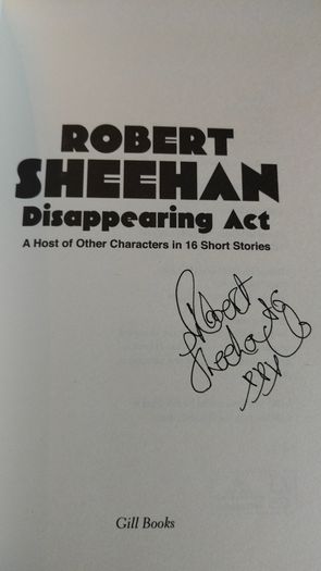 Disappearing Act - Robert Sheehan signed copy