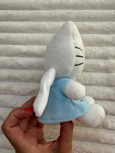 Hello Kitty Beanie TY Sanrio Blue Dress Pink Flower Angel Plush 2009 Used Dirty Please look at the pictures