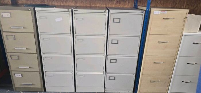 40 second-hand 4 drawer filing cabinets.