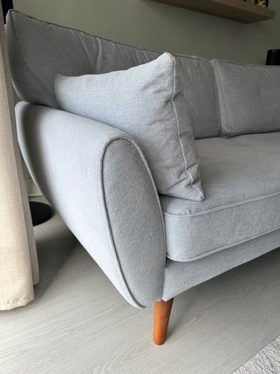 3-Seater Sofa  Natural Cream Fabric