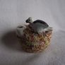 19th Century Staffordshire Pottery "Bird on Nest" Quill Holder Image 4
