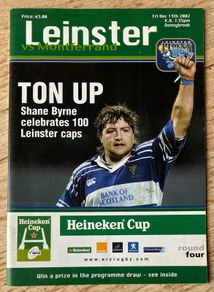 2002 Leinster v Montferrand - Heineken Cup Programme & Ticket