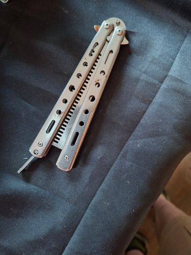 Old Penknife and Steel Butterfly Comb for sale as a lot