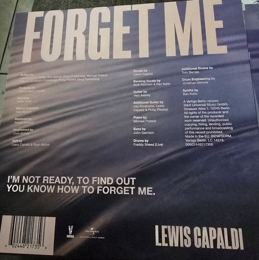 Lewis Capaldi signed limited Edition 7"