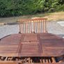 Teak Garden extending table and 6 reclining armchairs Image 8