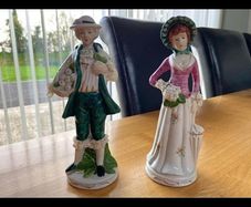 A Pair of Vintage Figurines in Georgian Attire