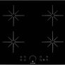 Induction Hob 60cm, 4 Zone Electric Cooktop, 7000W Built In Hob, Hardwired Installation No Plug, Touch Control, Booster, Timer, Child Lock, Auto Shut-Off, Black Glass  Star Burst Zone Design Image 2