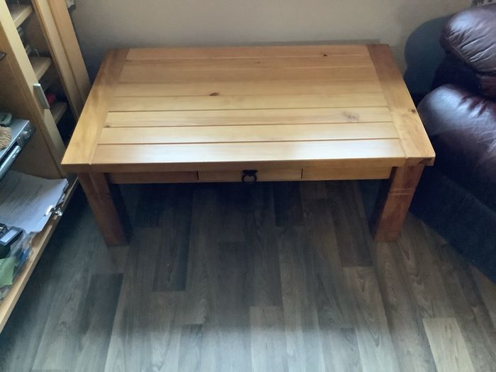 New solid wood coffee table