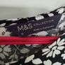 M&S Black & White Floral Midi Dress Image 4