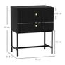 2-Drawer Bedside Table Image 4