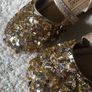. Brand new in box , pair of girls gold shoes Image 6