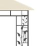 Gazebo with Mosquito Net and String Lights 3x3x2.73 m Cream 180 g/m Sq Image 7