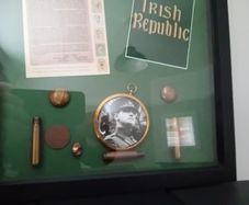 Irish memorabilia shadow box