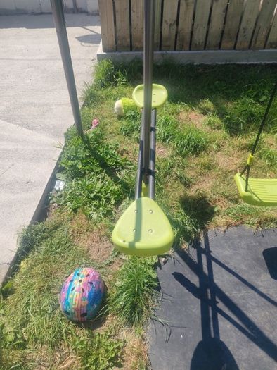swing set and slide