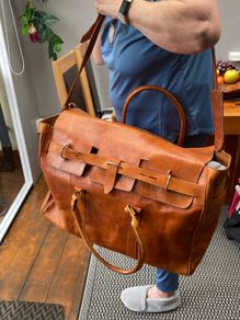 leather travel bag