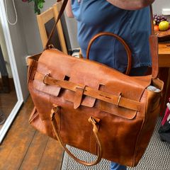 leather travel bag