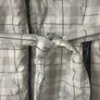 Edina ronay check down filled white & black tie belt coat size 12 Image 6
